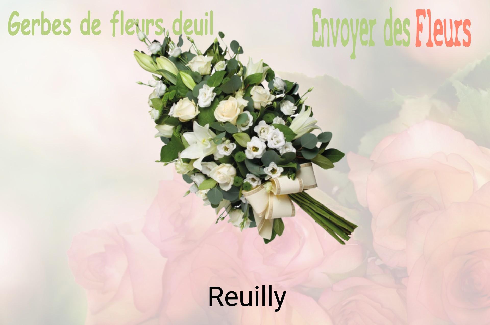 Gerbe de fleurs de deuil livrée à Reuilly
